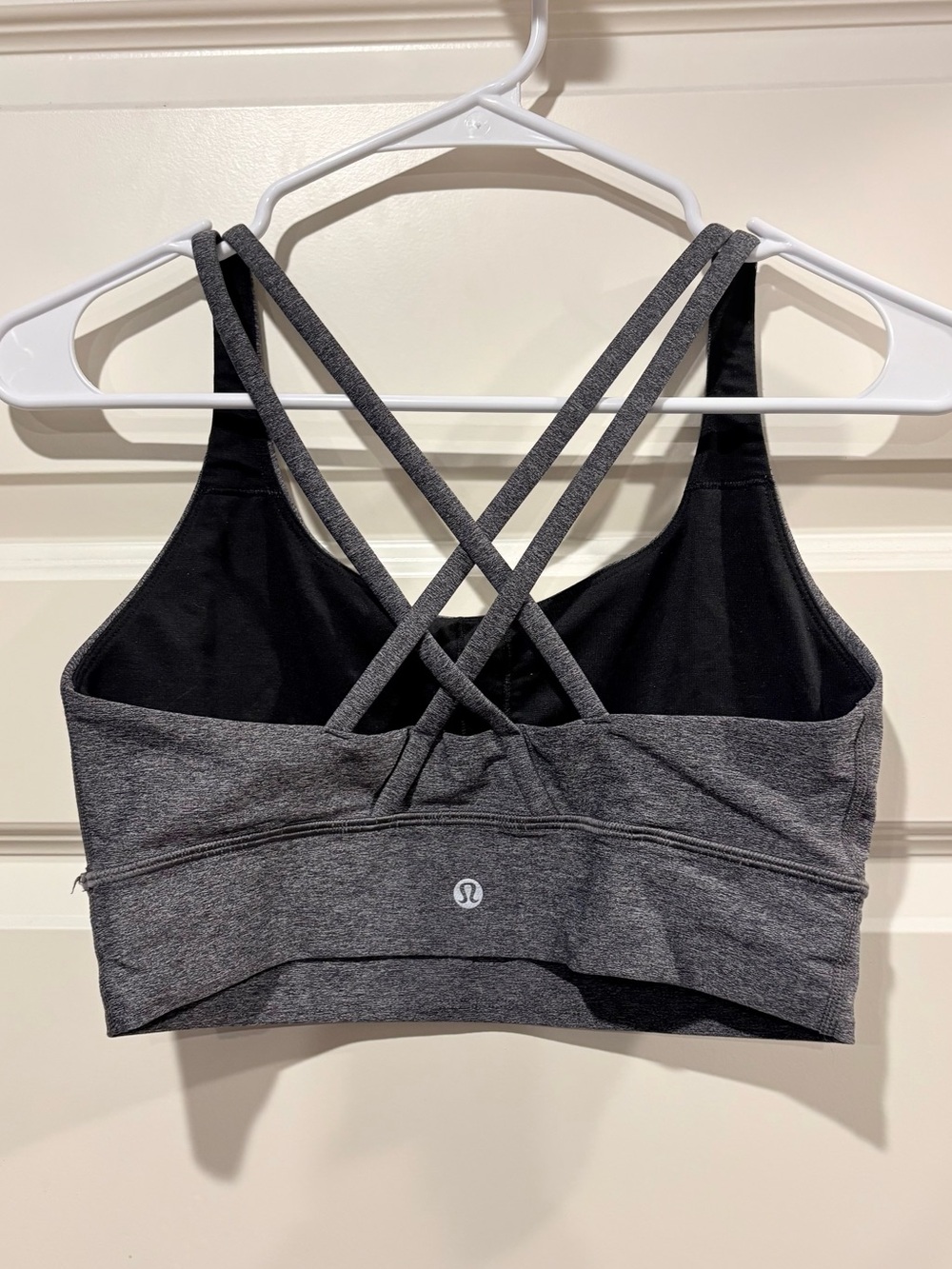 Lululemon Energy Sports Bra *Long Line Heathered Black 8 - Picture 2 of 5